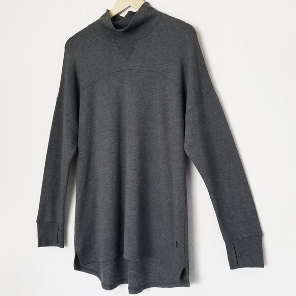 L.L. Bean SoftFlex Mockneck Pullover Size L Regular Midnight Black Heather Tunic - Picture 7 of 16